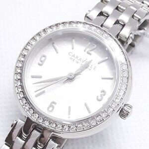 Bulova Ladies Silver Tone Caravelle Quartz Bracelet Link Watch